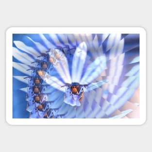 Blue Hornet / Swiss Artwork Photography Sticker